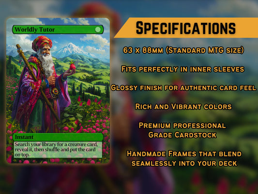 Tutor bundle - Set of 7 cards - Unique Full-art Custom Proxies - High Quality cards for your favorite decks!