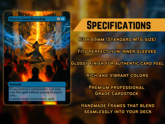Commander Free Spells Set Magic - All 5 colors - Unique Full-art Custom Magic proxies- High Quality Cards for your favourite Decks!