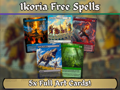 Commander Free Spells Set Magic - All 5 colors - Unique Full-art Custom Magic proxies- High Quality Cards for your favourite Decks!