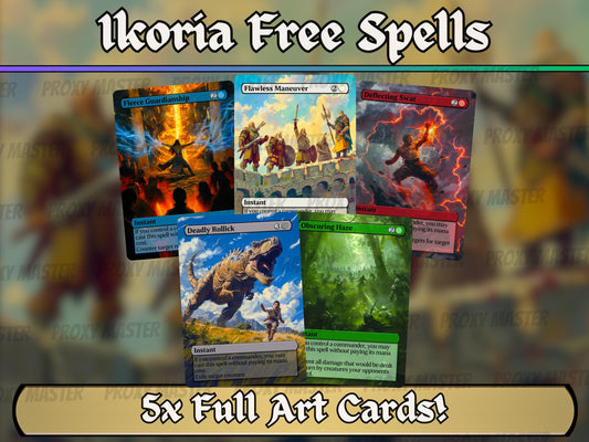 Commander Free Spells Set Magic - All 5 colors - Unique Full-art Custom Magic proxies- High Quality Cards for your favourite Decks!