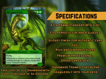 Ancient Dragon Pack - Pop-Out Commander Series - Unique Full-art Dungeons and Dragons Proxies for your favourite Decks!