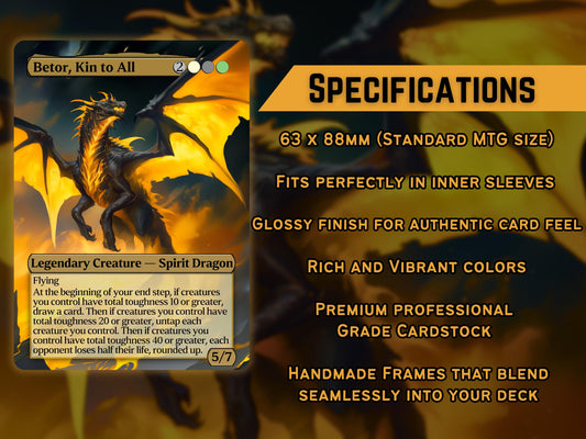 Tarkir Dragon Bundle - Dragonstorm Tribal - Set of 10 cards - Unique Full-art Custom proxies - Gorgeous cards for your favorite decks!