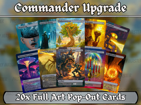 Artifact Upgrade Staples Bundle - Set of 20 More Colorless Artifact Staple Cards! - Full-art Custom proxy cards for your favorite decks!