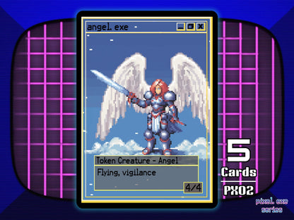 5x Angel 4/4 Flying Vigilance MTG Token - Pixel Tokens by Teddy PX02
