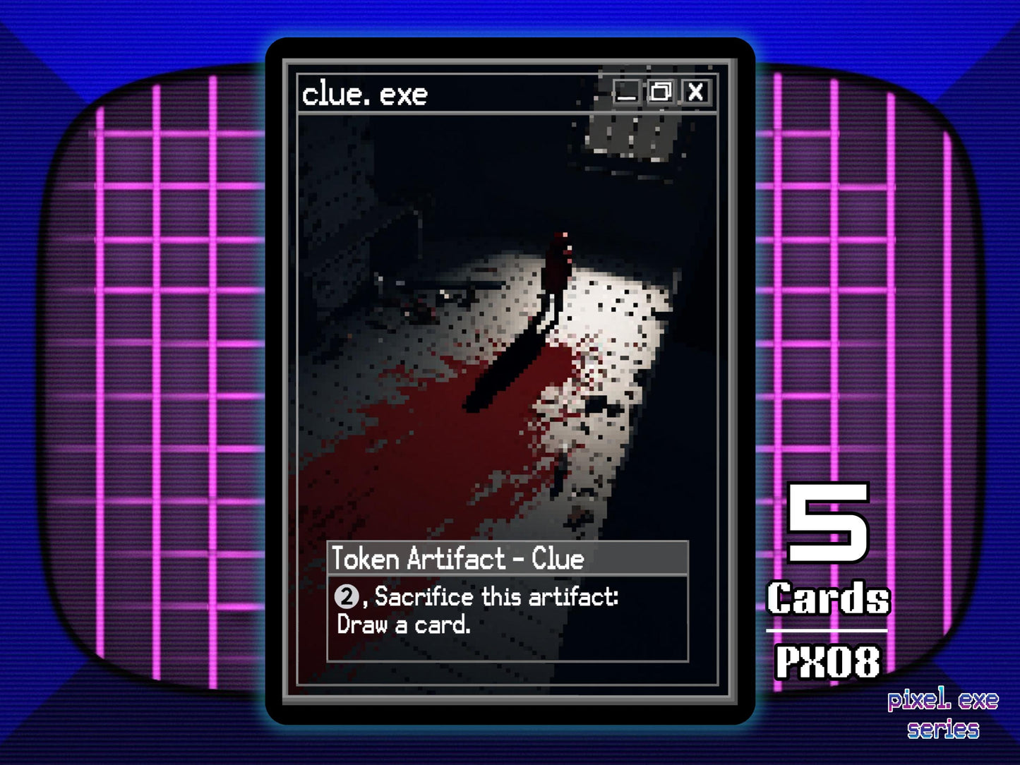 5x Clue Artifact Token MTG - Pixel Tokens by Teddy PX08