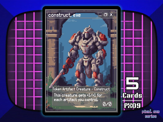 5x Construct 0/0 Artifact MTG Token - Pixel Tokens by Teddy PX09