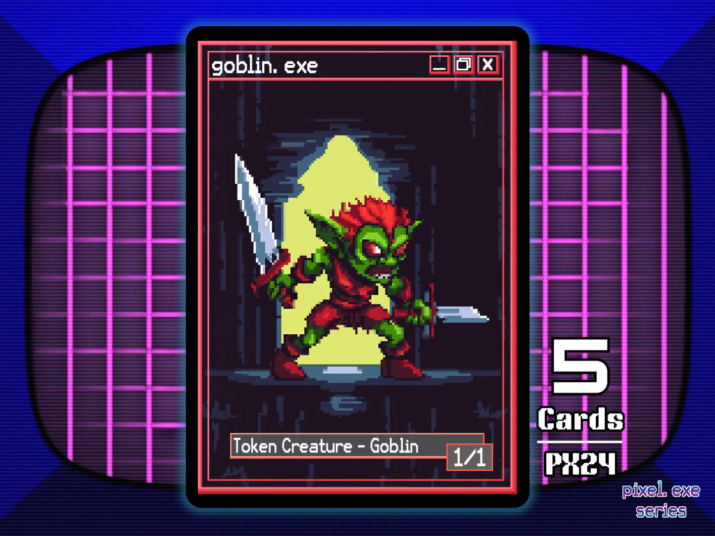 5x Goblin 1/1 Red MTG Token - Pixel Tokens by Teddy PX24