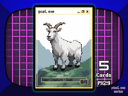 5x Goat 0/1 White MTG Token - Pixel Tokens by Teddy PX29