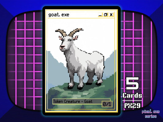 5x Goat 0/1 White MTG Token - Pixel Tokens by Teddy PX29