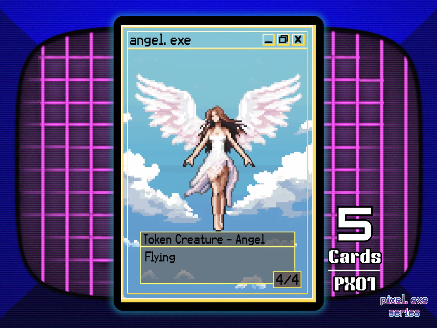 5x Angel 4/4 Flying MTG Token - Pixel Tokens by Teddy PX01