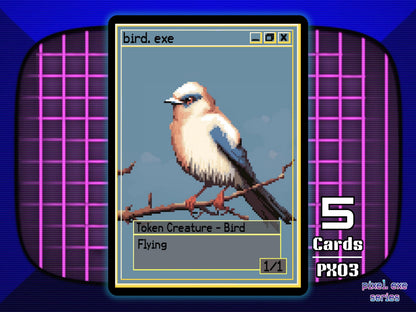 5x Bird 1/1 Flying White MTG Token - Pixel Tokens by Teddy PX03