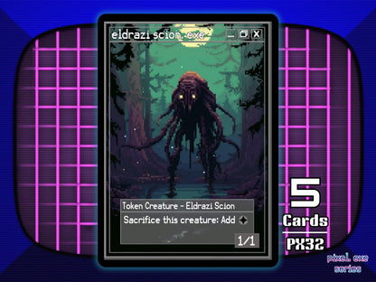5x Eldrazi Scion 1/1 MTG Token - Pixel Tokens by Teddy PX32
