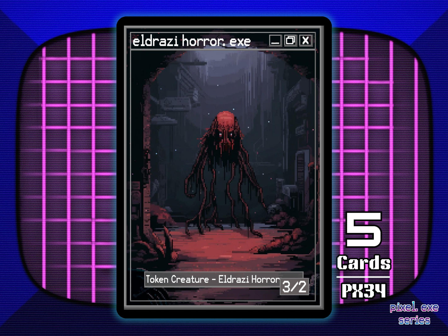 5x Eldrazi Horror 3/2 MTG Token - Pixel Tokens by Teddy PX34