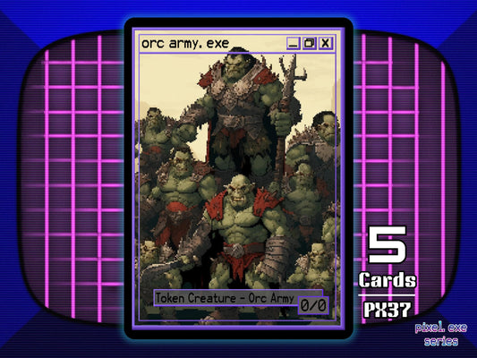 5x Orc Army 0/0 Black MTG Token - Pixel Tokens by Teddy PX37