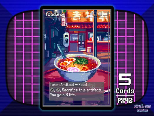 5x Food Token Ramen MTG Artifact - Pixel Tokens by Teddy PX42