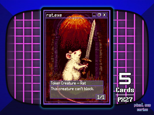5x Rat 1/1 Cant Block MTG Token - Pixel Tokens by Teddy PX27