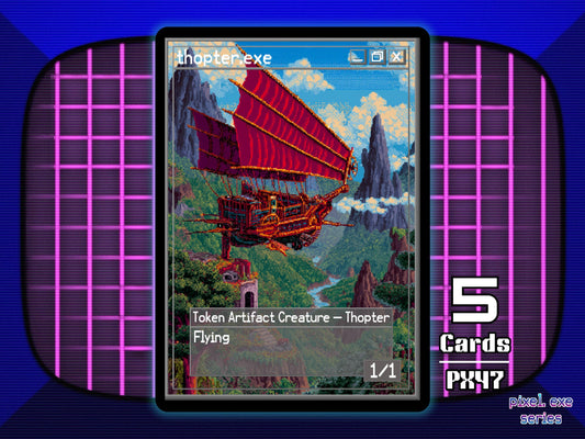 5x Thopter 1/1 Flying MTG Token - Pixel Tokens by Teddy PX47