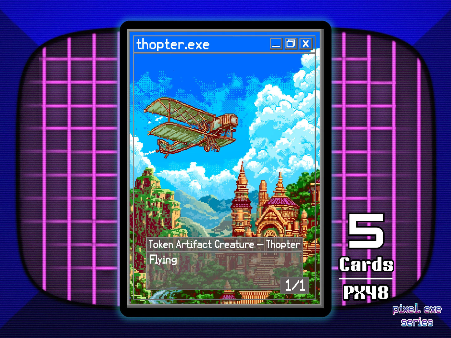 5x Thopter 1/1 Flying MTG Token - Pixel Tokens by Teddy PX48
