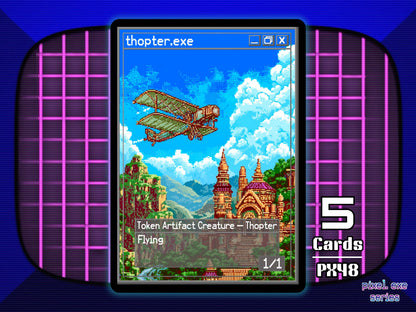 5x Thopter 1/1 Flying MTG Token - Pixel Tokens by Teddy PX48