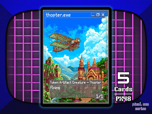 5x Thopter 1/1 Flying MTG Token - Pixel Tokens by Teddy PX48
