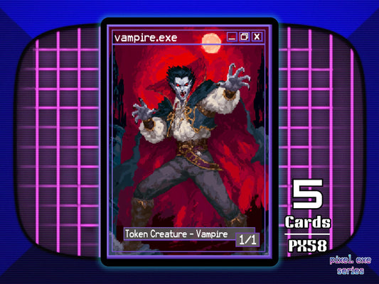 5x Vampire 1/1 MTG Token - Pixel Tokens by Teddy PX58