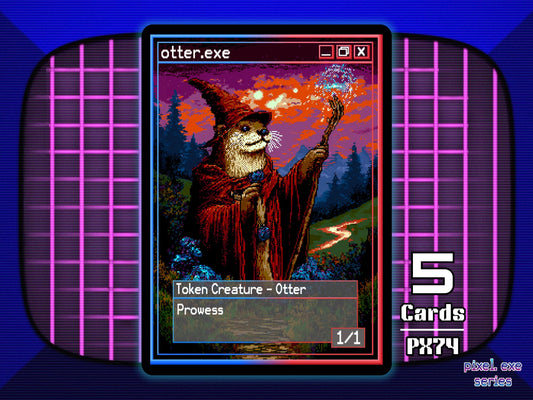 5x Otter 1/1 Prowess MTG Token - Pixel Tokens by Teddy PX74