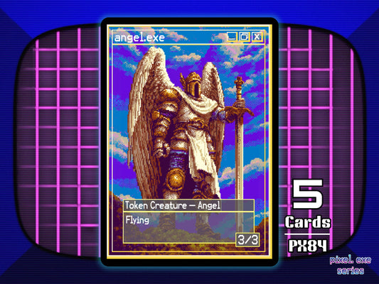 5x Angel 3/3 Flying MTG Token - Pixel Tokens by Teddy PX84