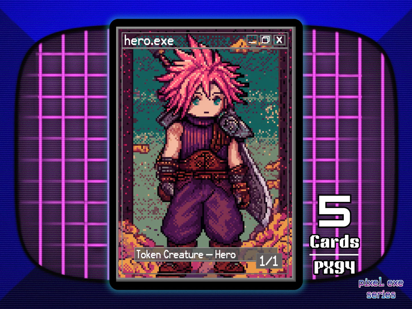 5x Hero 1/1 Final Fantasy MTG Token - Pixel Tokens by Teddy PX94