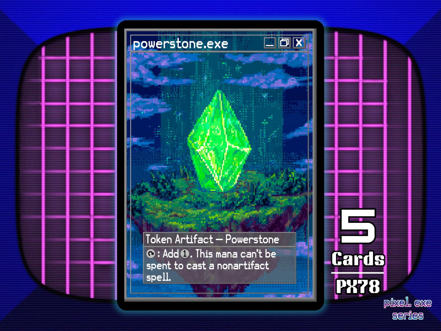 5x Powerstone Artifact MTG Token - Pixel Tokens by Teddy PX78
