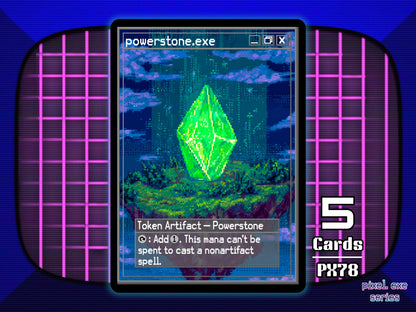 5x Powerstone Artifact MTG Token - Pixel Tokens by Teddy PX78