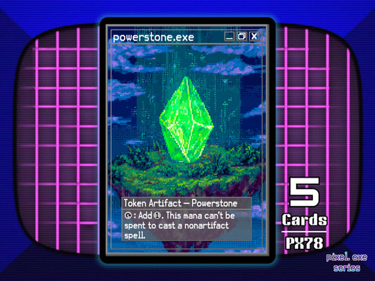 5x Powerstone Artifact MTG Token - Pixel Tokens by Teddy PX78