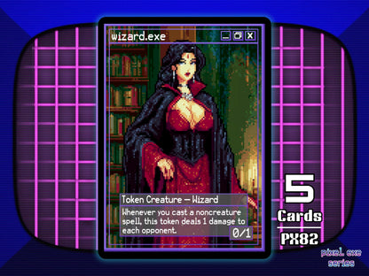 5x Wizard 0/1 Final Fantasy Pings MTG Token - Pixel Tokens by Teddy PX82