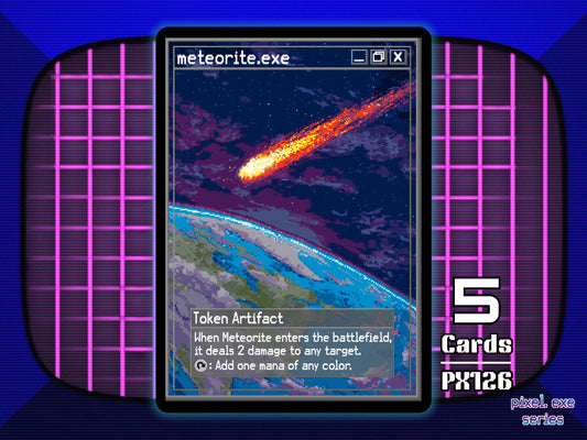 5x Meteorite Artifact Token Roxanne MTG Token - Pixel Tokens by Teddy PX126