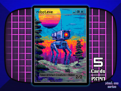 5x Robot 2/2 Colorless MTG Token - Pixel Tokens by Teddy PX141