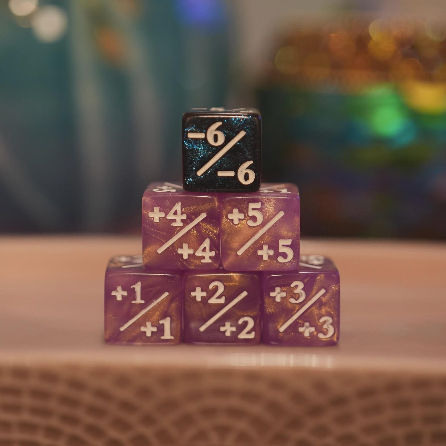 Counter Dice + / - , Magic TCG, Pink & Blue Galaxy Theme, perfect for any magic the gather deck! Edh, Cedh Magic Deck! Great gift for nerds!