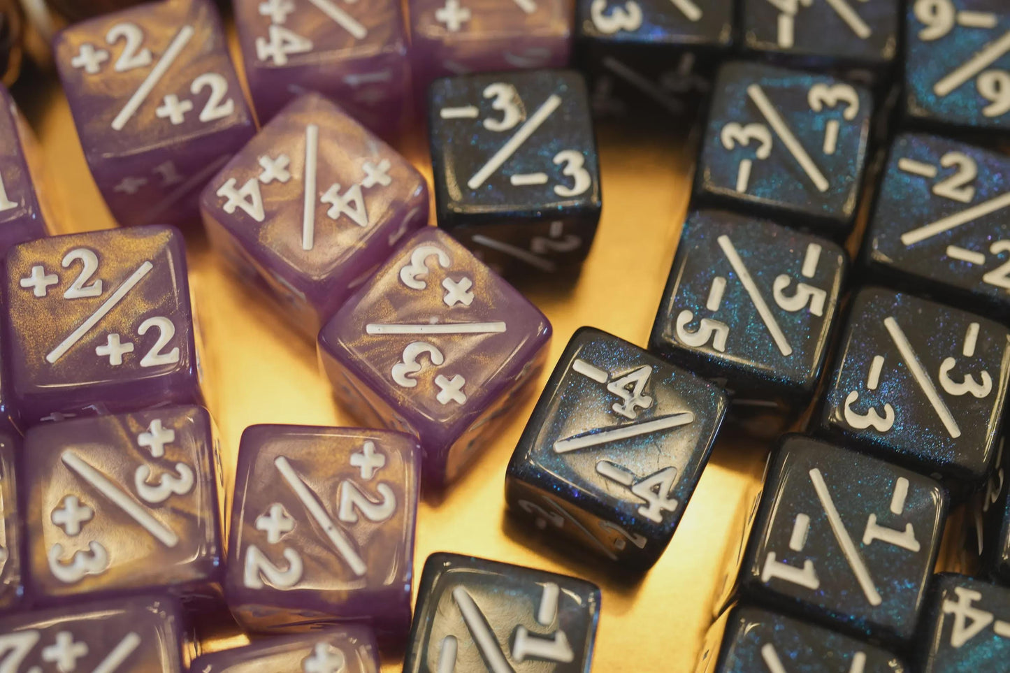 Counter Dice + / - , Magic TCG, Pink & Blue Galaxy Theme, perfect for any magic the gather deck! Edh, Cedh Magic Deck! Great gift for nerds!