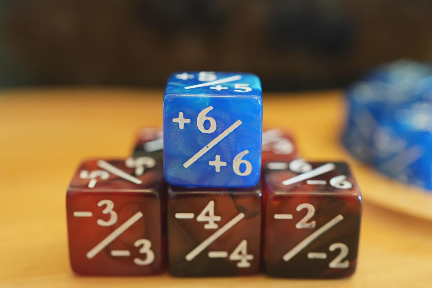 Counter Dice + / -, Magic TCG, Frost & Flame Marble Color Theme,perfect for any magic the gather deck! Edh, Cedh Magic Deck! Great MTG Gift!