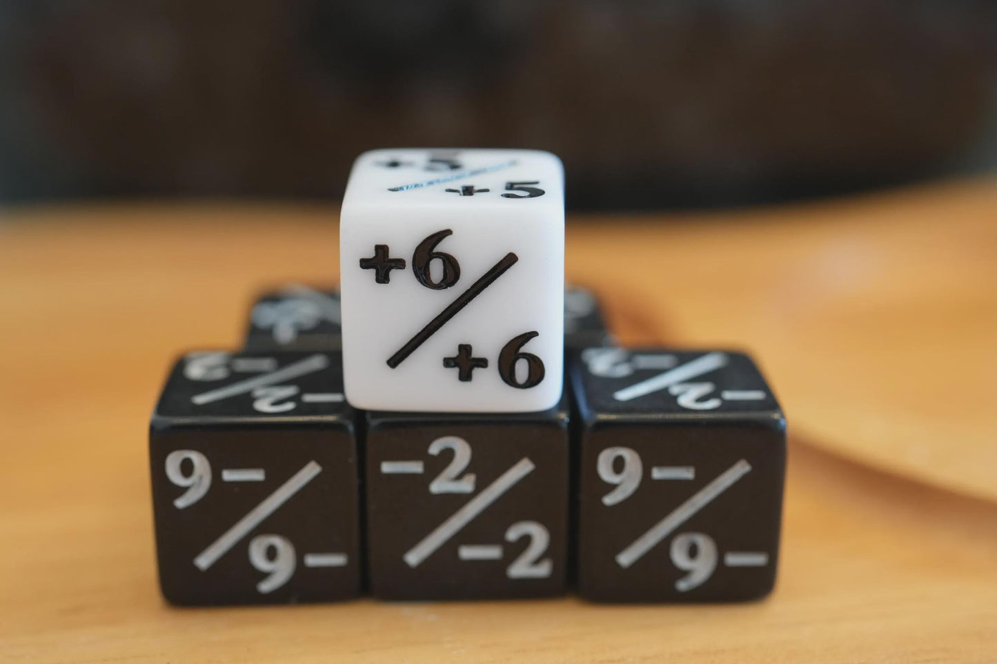 Counter Dice + / - , Magic TCG, Black White Matte Color Theme, perfect for any magic the gather deck! Edh, Cedh Magic Deck! Great MTG Gift!