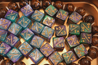 Counter Dice + / - , Magic TCG, Dark Galaxy Theme, perfect for any magic the gather deck! Edh, Cedh Magic Deck! Great MTG gift for nerds!