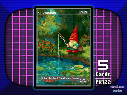 5x Gnome 1/1 Colorless MTG Token Cute - Pixel Tokens by Teddy PX122