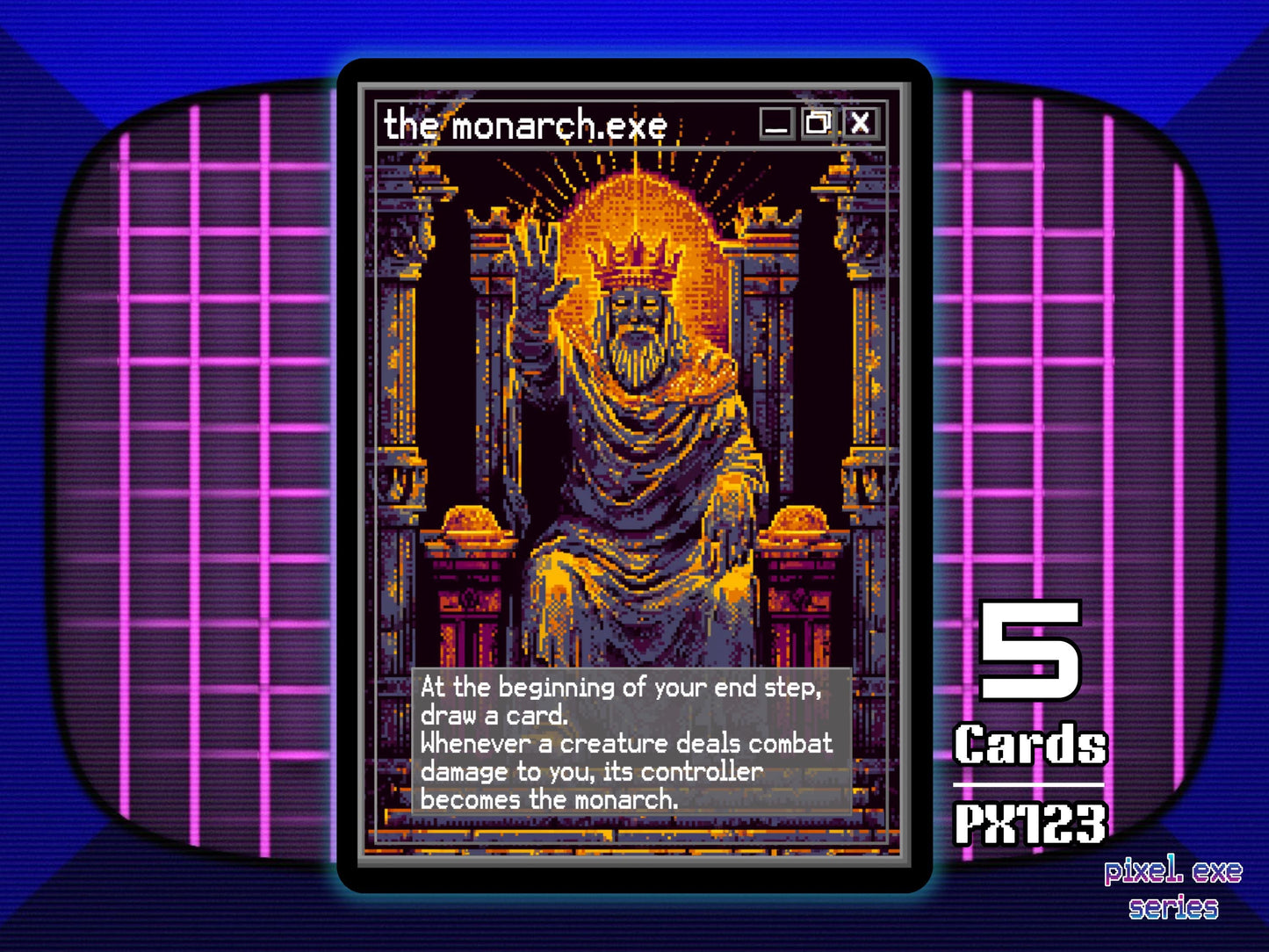 5x Monarch Token MTG - Pixel Tokens by Teddy PX123