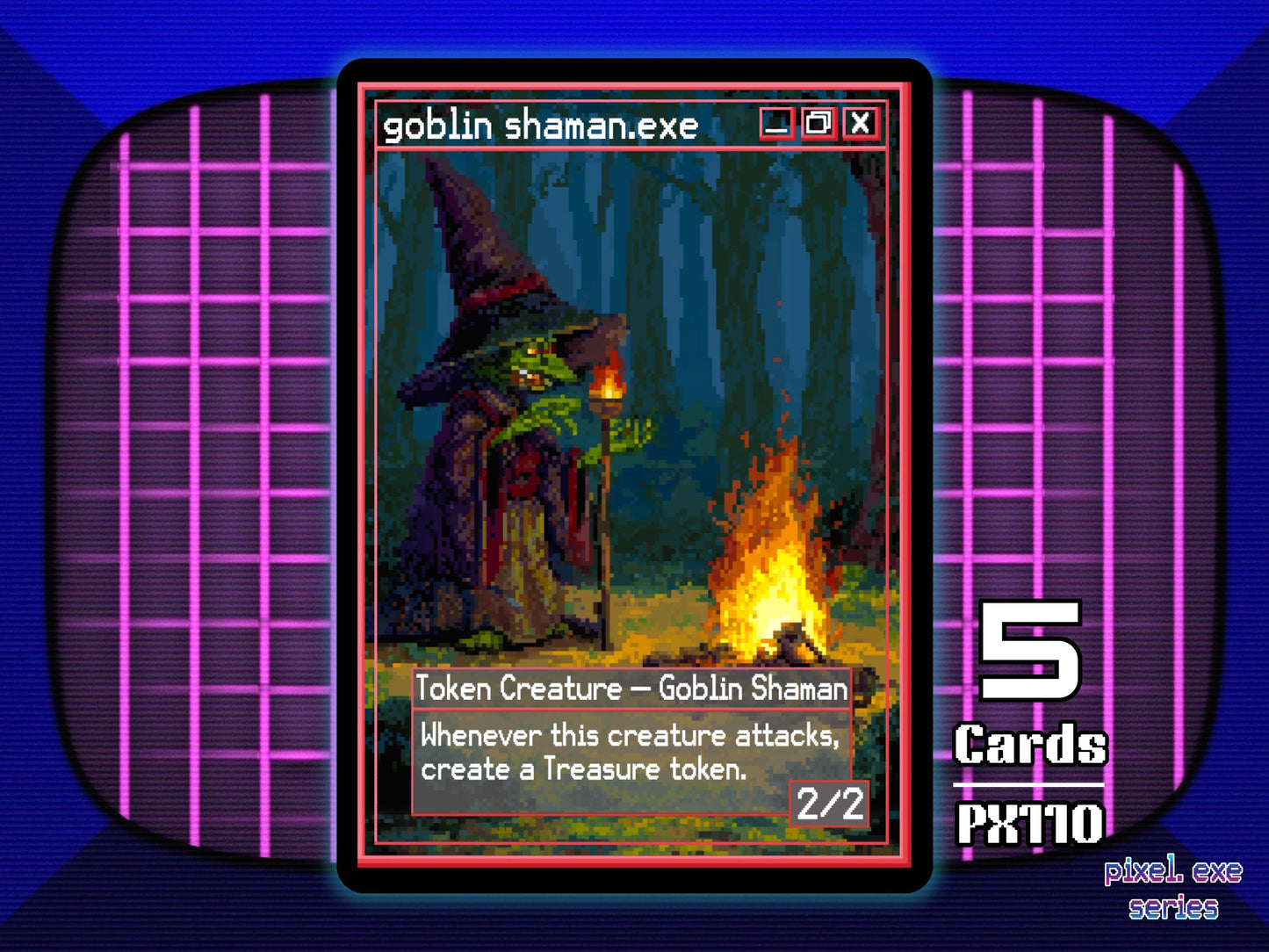 5x Goblin Shaman 2/2 Fable of the mirror breaker MTG Token - Pixel Tokens by Teddy PX110