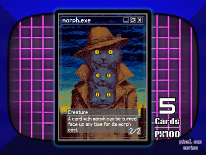 5x Morph 2/2 Face-down MTG Token - Pixel Tokens by Teddy PX100