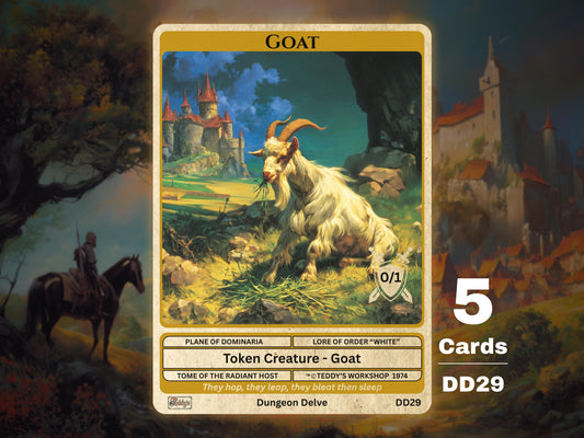 5x Goat 0/1 MTG Token - Teddy's Workshop DD29