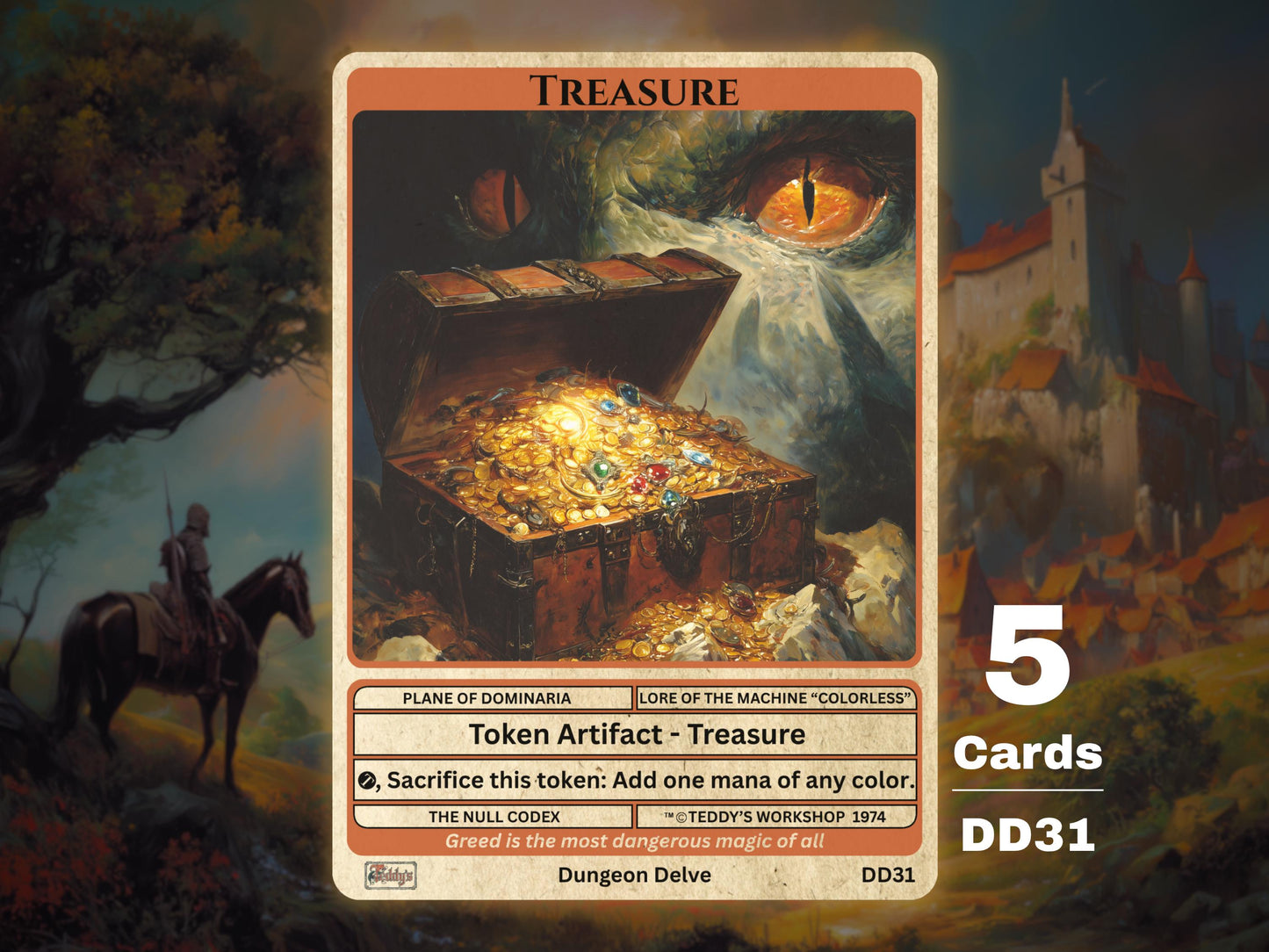 5x Treasure Token MTG Token - Teddy's Workshop DD31