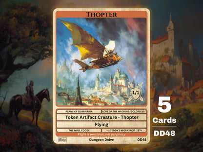 5x Thopter 1/1 Flying MTG Token - Teddy's Workshop DD48