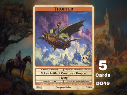 5x Thopter 1/1 Flying MTG Token - Teddy's Workshop DD49