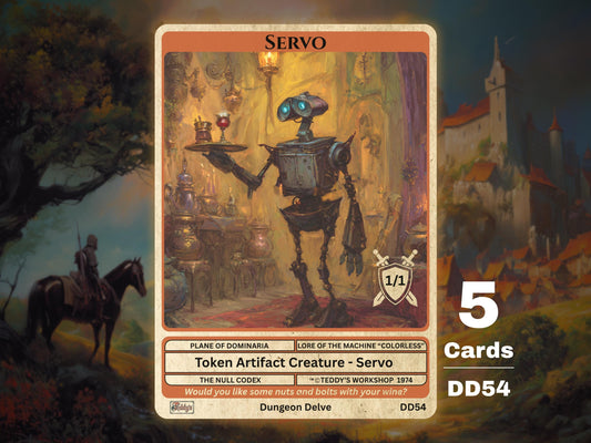 5x Servo 1/1 Colorless MTG Token - Teddy's Workshop DD54
