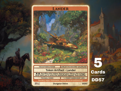 5x Lander Token MTG Token - Teddy's Workshop DD57