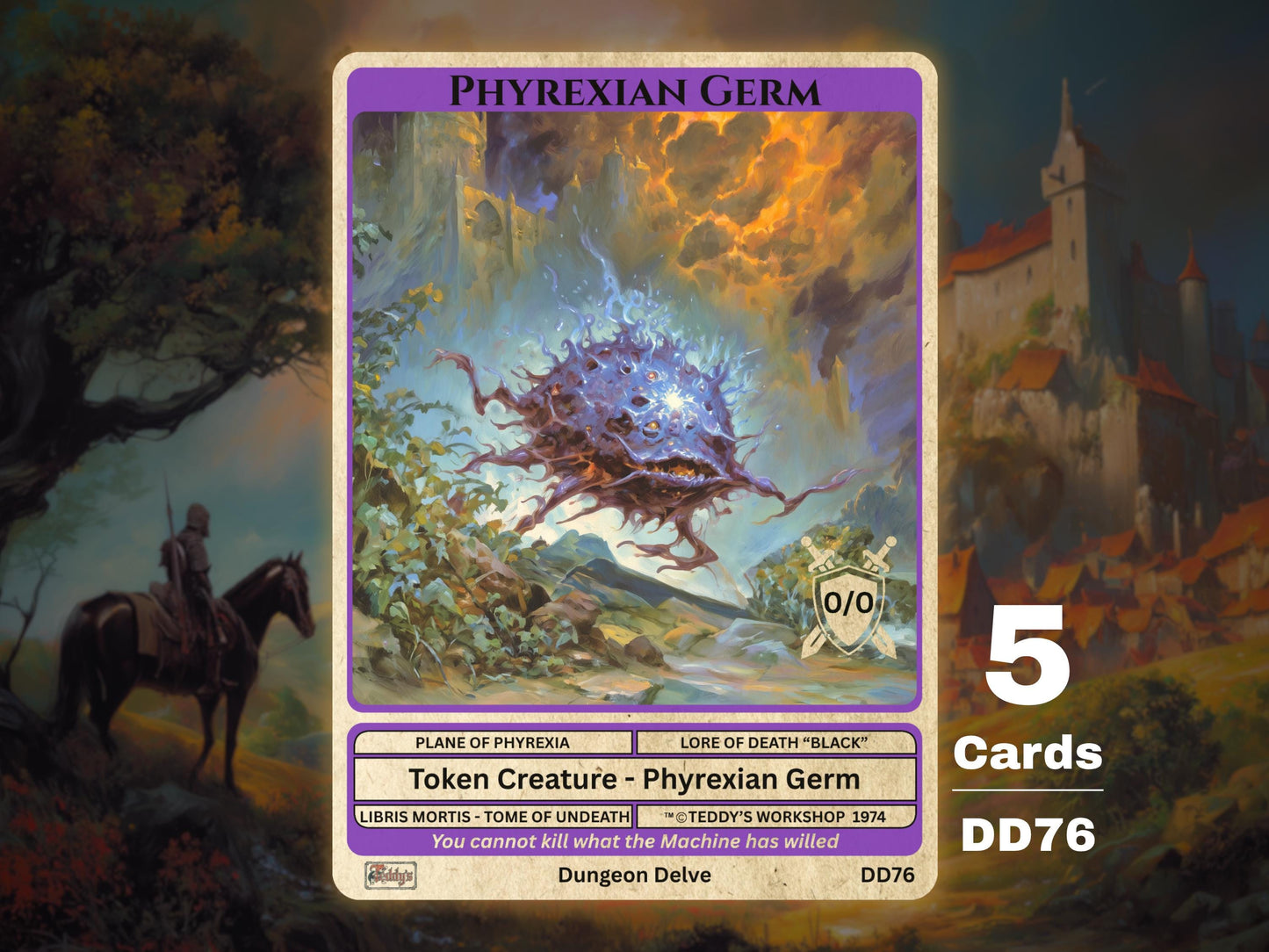 5x Phyrexian Germ 0/0 MTG Token - Teddy's Workshop DD76